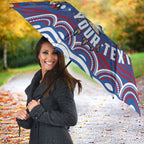 Personalized Western Bulldogs Football Mascot Umbrella Aboriginal Dot Art - Dreamtime Football Mascot