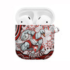 Personalized Sydney Swans Football Mascot AirPods Case Aboriginal Dot Art - Dreamtime Football Mascot