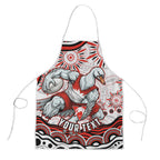 Personalized Sydney Swans Football Mascot Apron Aboriginal Dot Art - Dreamtime Football Mascot