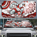 Personalized Sydney Swans Football Mascot Auto Sun Shade Aboriginal Dot Art - Dreamtime Football Mascot