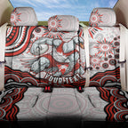 Personalized Sydney Swans Football Mascot Back Car Seat Cover Aboriginal Dot Art - Dreamtime Football Mascot