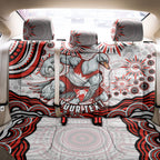 Personalized Sydney Swans Football Mascot Back Car Seat Cover Aboriginal Dot Art - Dreamtime Football Mascot