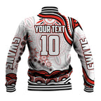 Personalized Sydney Swans Football Mascot Baseball Jacket Aboriginal Dot Art - Dreamtime Football Mascot