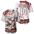 Personalized Sydney Swans Football Mascot Baseball Jersey Aboriginal Dot Art - Dreamtime Football Mascot