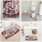 Personalized Sydney Swans Football Mascot Bathroom Set Aboriginal Dot Art - Dreamtime Football Mascot