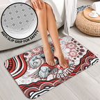 Personalized Sydney Swans Football Mascot Bathroom Set Aboriginal Dot Art - Dreamtime Football Mascot