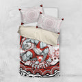Personalized Sydney Swans Football Mascot Bedding Set Aboriginal Dot Art - Dreamtime Football Mascot