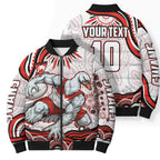 Personalized Sydney Swans Football Mascot Bomber Puffer Jacket Aboriginal Dot Art - Dreamtime Football Mascot
