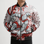Personalized Sydney Swans Football Mascot Bomber Puffer Jacket Aboriginal Dot Art - Dreamtime Football Mascot