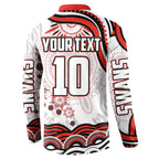 Personalized Sydney Swans Football Mascot Button Sweatshirt Aboriginal Dot Art - Dreamtime Football Mascot