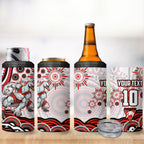 Personalized Sydney Swans Football Mascot 4 in 1 Can Cooler Tumbler Aboriginal Dot Art - Dreamtime Football Mascot