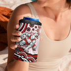 Personalized Sydney Swans Football Mascot 4 in 1 Can Cooler Tumbler Aboriginal Dot Art - Dreamtime Football Mascot