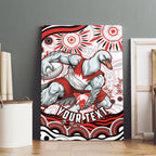 Personalized Sydney Swans Football Mascot Canvas Wall Art Aboriginal Dot Art - Dreamtime Football Mascot