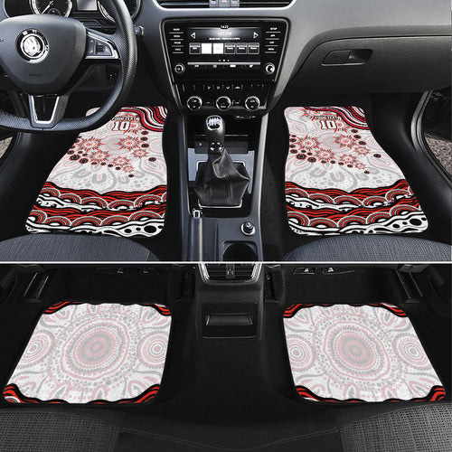 Personalized Sydney Swans Football Mascot Car Mats Aboriginal Dot Art - Dreamtime Football Mascot