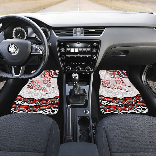 Personalized Sydney Swans Football Mascot Car Mats Aboriginal Dot Art - Dreamtime Football Mascot