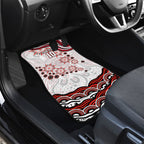 Personalized Sydney Swans Football Mascot Car Mats Aboriginal Dot Art - Dreamtime Football Mascot
