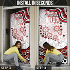 Personalized Sydney Swans Football Mascot Door Cover Aboriginal Dot Art - Dreamtime Football Mascot