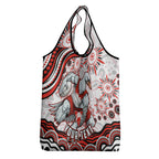 Personalized Sydney Swans Football Mascot Grocery Bag Aboriginal Dot Art - Dreamtime Football Mascot