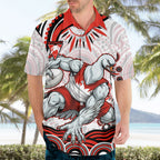 Personalized Sydney Swans Football Mascot Hawaiian Shirt Aboriginal Dot Art - Dreamtime Football Mascot