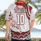 Personalized Sydney Swans Football Mascot Hawaiian Shirt Aboriginal Dot Art - Dreamtime Football Mascot