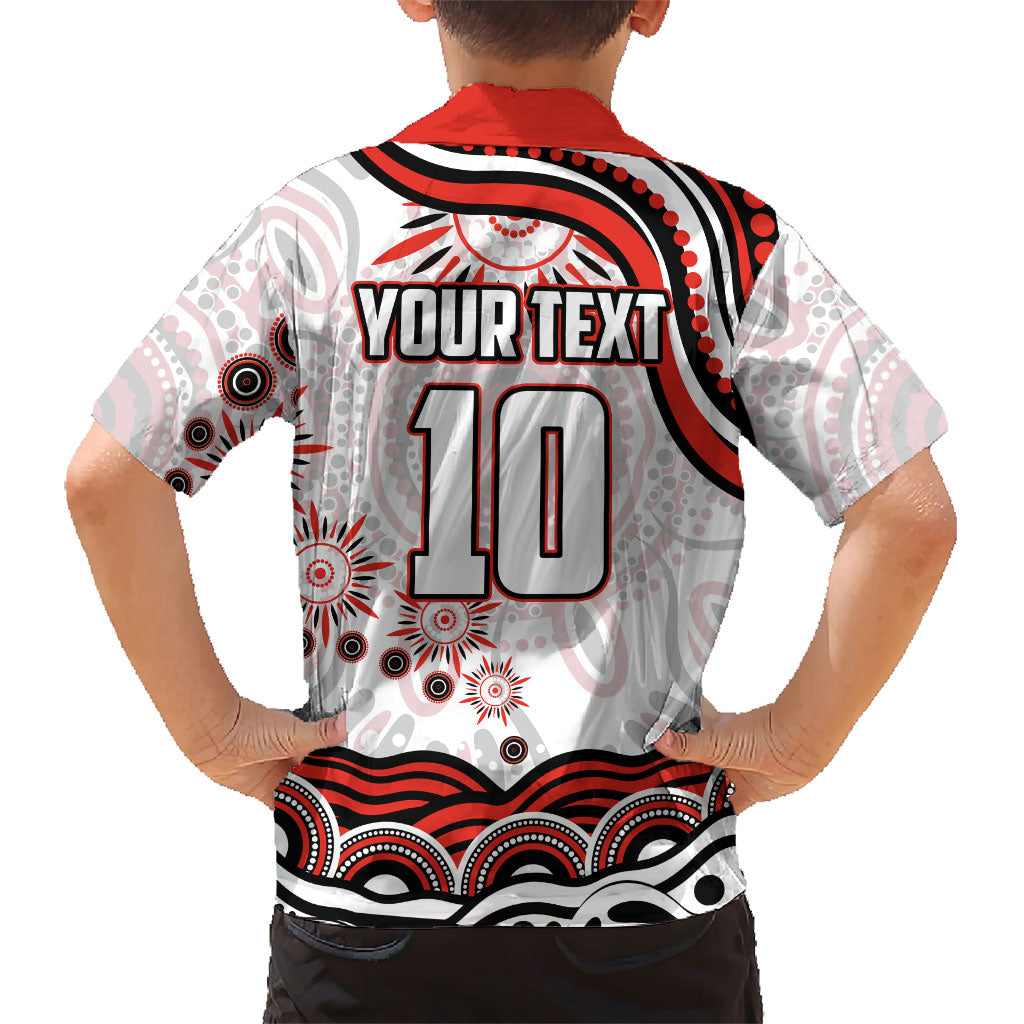 Personalized Sydney Swans Football Mascot Hawaiian Shirt Aboriginal Dot Art - Dreamtime Football Mascot