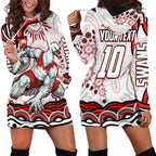 Personalized Sydney Swans Football Mascot Hoodie Dress Aboriginal Dot Art - Dreamtime Football Mascot