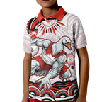 Personalized Sydney Swans Football Mascot Kid Polo Shirt Aboriginal Dot Art - Dreamtime Football Mascot