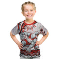 Personalized Sydney Swans Football Mascot Kid T Shirt Aboriginal Dot Art - Dreamtime Football Mascot