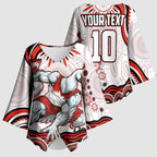 Personalized Sydney Swans Football Mascot Kimono Sleeve Blouse Aboriginal Dot Art - Dreamtime Football Mascot
