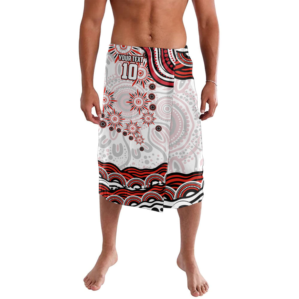 Personalized Sydney Swans Football Mascot Lavalava Aboriginal Dot Art - Dreamtime Football Mascot