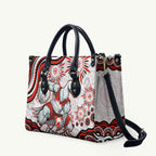 Personalized Sydney Swans Football Mascot Leather Bag Aboriginal Dot Art - Dreamtime Football Mascot
