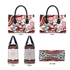 Personalized Sydney Swans Football Mascot Leather Bag Aboriginal Dot Art - Dreamtime Football Mascot