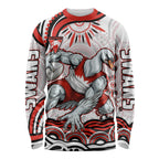 Personalized Sydney Swans Football Mascot Long Sleeve Shirt Aboriginal Dot Art - Dreamtime Football Mascot