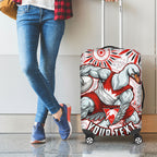 Personalized Sydney Swans Football Mascot Luggage Cover Aboriginal Dot Art - Dreamtime Football Mascot