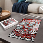 Personalized Sydney Swans Football Mascot Puzzle Aboriginal Dot Art - Dreamtime Football Mascot