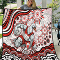 Personalized Sydney Swans Football Mascot Quilt Aboriginal Dot Art - Dreamtime Football Mascot