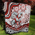 Personalized Sydney Swans Football Mascot Quilt Aboriginal Dot Art - Dreamtime Football Mascot