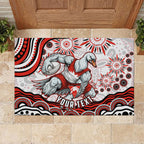 Personalized Sydney Swans Football Mascot Rubber Doormat Aboriginal Dot Art - Dreamtime Football Mascot