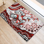 Personalized Sydney Swans Football Mascot Rubber Doormat Aboriginal Dot Art - Dreamtime Football Mascot