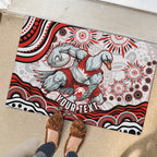 Personalized Sydney Swans Football Mascot Rubber Doormat Aboriginal Dot Art - Dreamtime Football Mascot