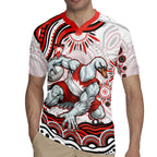 Personalized Sydney Swans Football Mascot Rugby Jersey Aboriginal Dot Art - Dreamtime Football Mascot