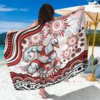 Personalized Sydney Swans Football Mascot Sarong Aboriginal Dot Art - Dreamtime Football Mascot