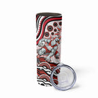 Personalized Sydney Swans Football Mascot Skinny Tumbler Aboriginal Dot Art - Dreamtime Football Mascot