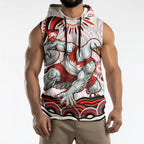 Personalized Sydney Swans Football Mascot Sleeveless Hoodie Aboriginal Dot Art - Dreamtime Football Mascot