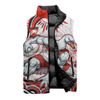 Personalized Sydney Swans Football Mascot Sleeveless Puffer Jacket Aboriginal Dot Art - Dreamtime Football Mascot