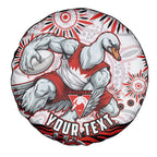 Personalized Sydney Swans Football Mascot Spare Tire Cover Aboriginal Dot Art - Dreamtime Football Mascot