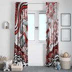 Personalized Sydney Swans Football Mascot Window Curtain Aboriginal Dot Art - Dreamtime Football Mascot