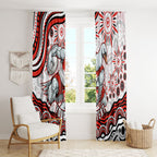 Personalized Sydney Swans Football Mascot Window Curtain Aboriginal Dot Art - Dreamtime Football Mascot