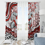 Personalized Sydney Swans Football Mascot Window Curtain Aboriginal Dot Art - Dreamtime Football Mascot