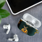 Personalized Kookaburras Field Hockey Kangaroo AirPods Case Indigenous Australian Dot Art Style In Green And Gold